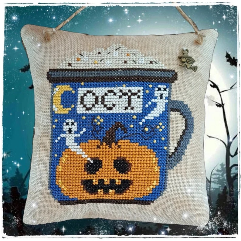 Months In A Mug - October - Cross Stitch Pattern 