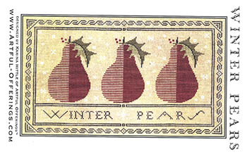Winter Pears - Cross Stitch Pattern