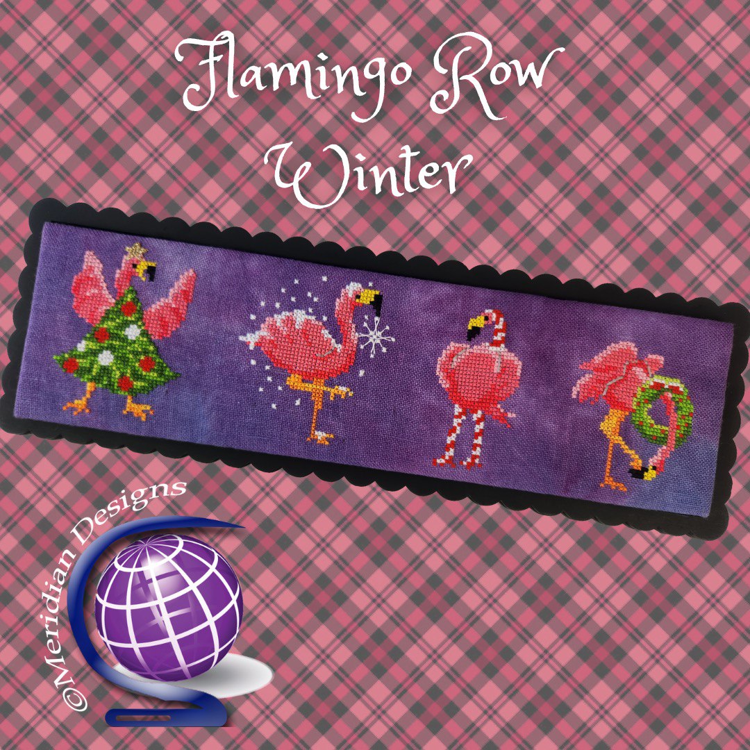 Flamingo Row - Winter - Christmas Cross Stitch Pattern