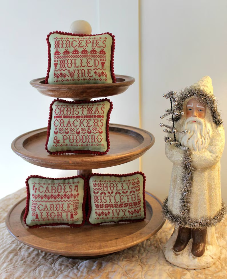 Mince Pies And Mulled Wine - Christmas Cross Stitch Pattern