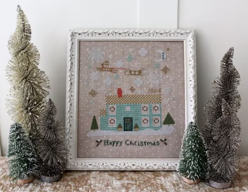 Peppermint House - Christmas Cross Stitch Pattern