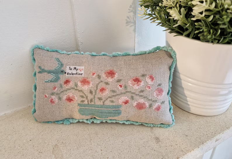 February  Basket - Cross Stitch Pattern