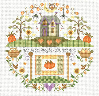 Midnight Quilt Cottage - Cross Stitch Pattern
