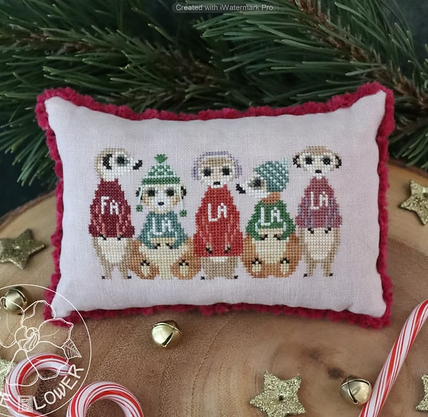 Merry Meerkats - Holiday Card 2023 - Cross Stitch Pattern