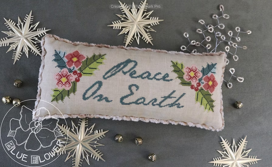 Language Of Flowers - Peace - Christmas Cross Stitch Pattern