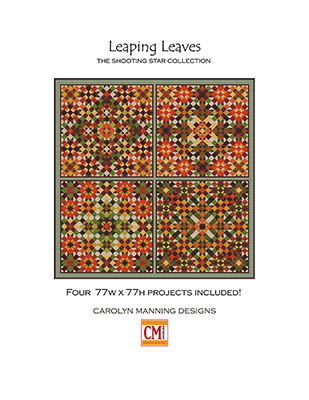 Leaping Leaves - Cross Stitch Pattern, zoomed in. Select this picture to zoom back out.