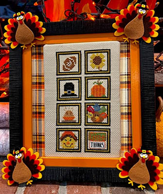 Thanksgiving Stamp - Cross Stitch Pattern
