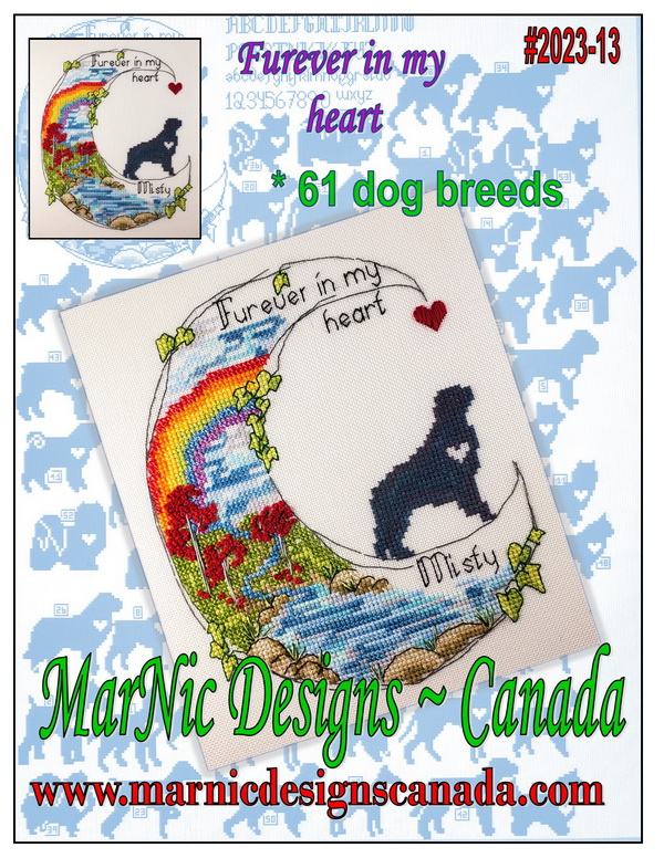 Dogs -Furever In My Heart - Cross Stitch Pattern