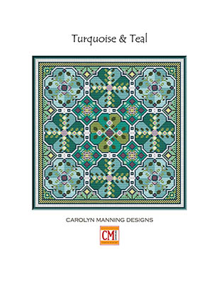 Turquoise & Teal - Cross Stitch Pattern
