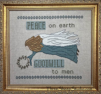 Peace And Goodwill - Christmas Cross Stitch Pattern