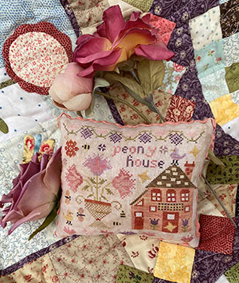 Peony House - Cross Stitch Pattern