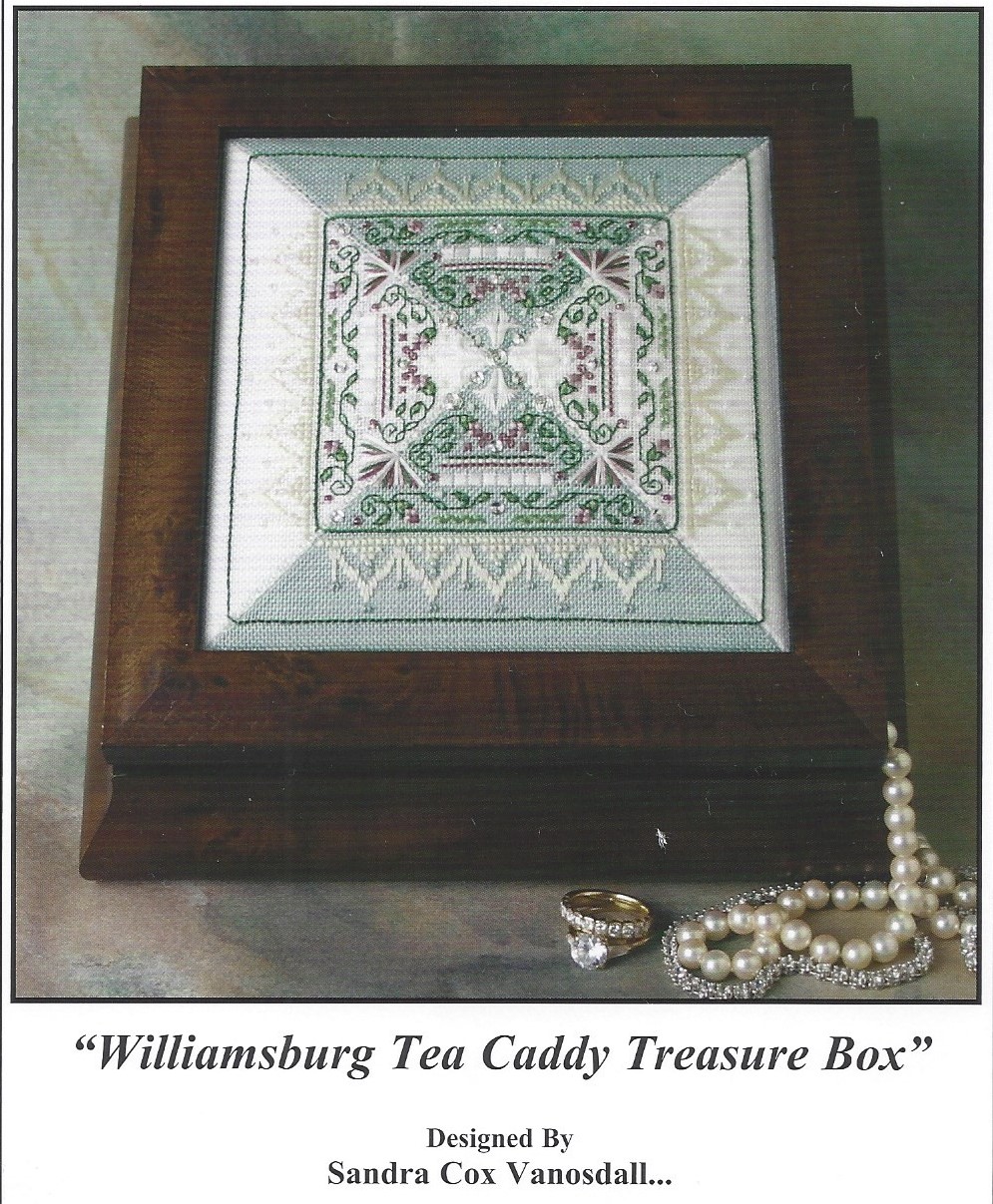 Williamsburg Tea Caddy Treasure Box - Cross Stitch Pattern