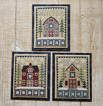Winter Barn Trio - Cross Stitch Pattern