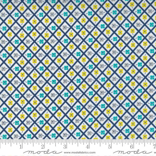 Morning Light Bluebird - Chockablock Check - Quilt Fabric