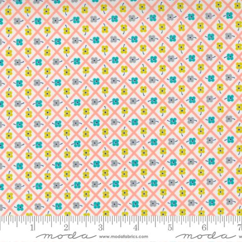 Morning Light Blossom - Chockablock Check - Quilt Fabric