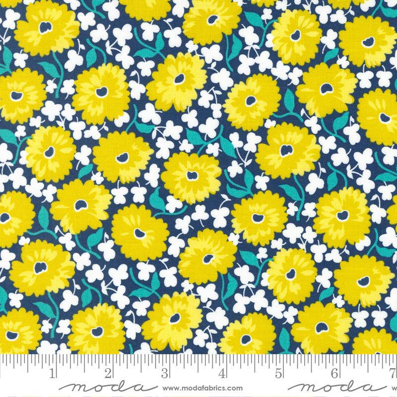 Fragrant Florals - Bluebird - Quilt Fabric