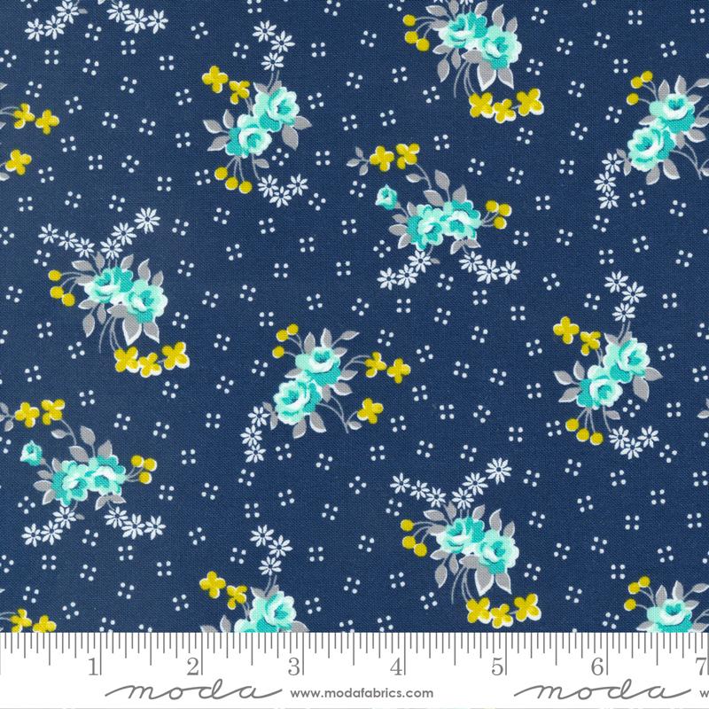 Festoon Florals - Bluebird - Quilt Fabric