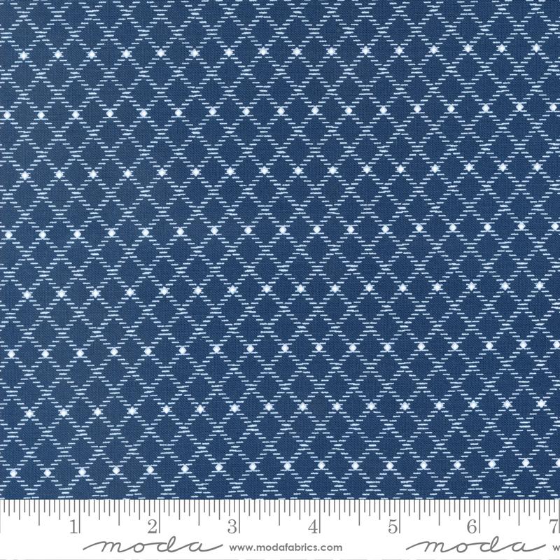 Chicken Wire Checks and Plaids - Bluebird - Quilt Fabric, zoomed in. Select this picture to zoom back out.