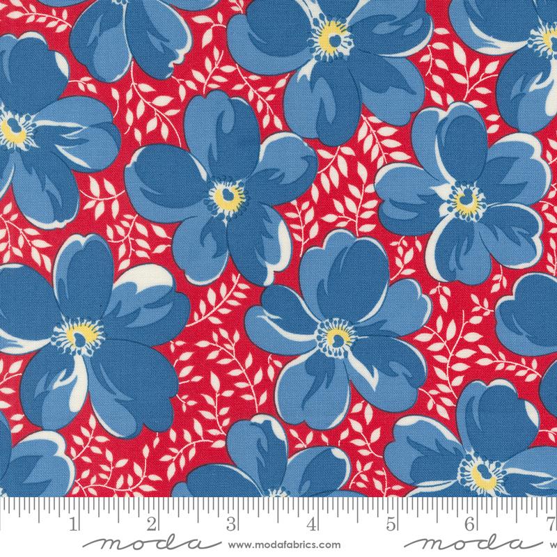Time And Again Flowers - Cherry - Quilt Fabric