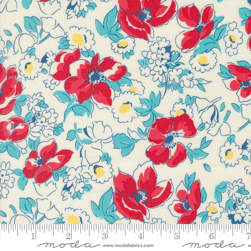 Time And Again Floral - Flour - Quilt Fabric