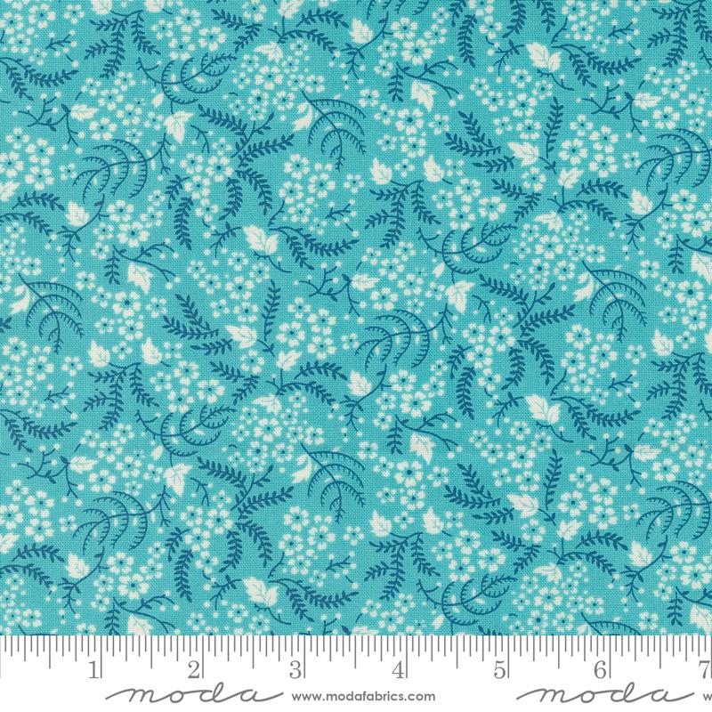 Time And Again Vines - Aqua - Quilt Fabric