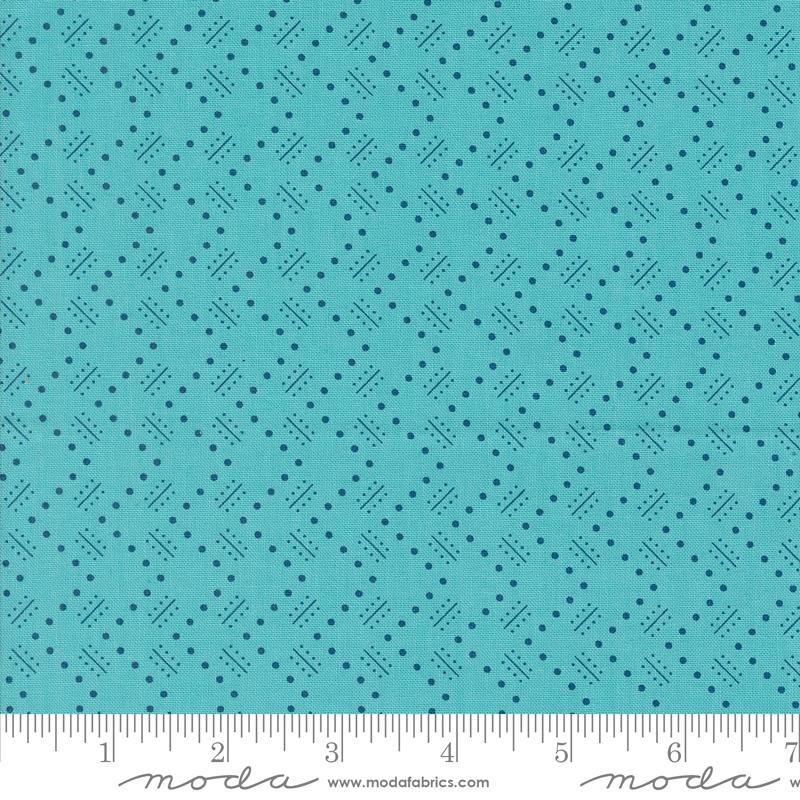 Time And Again Zigzag - Aqua - Quilt Fabric