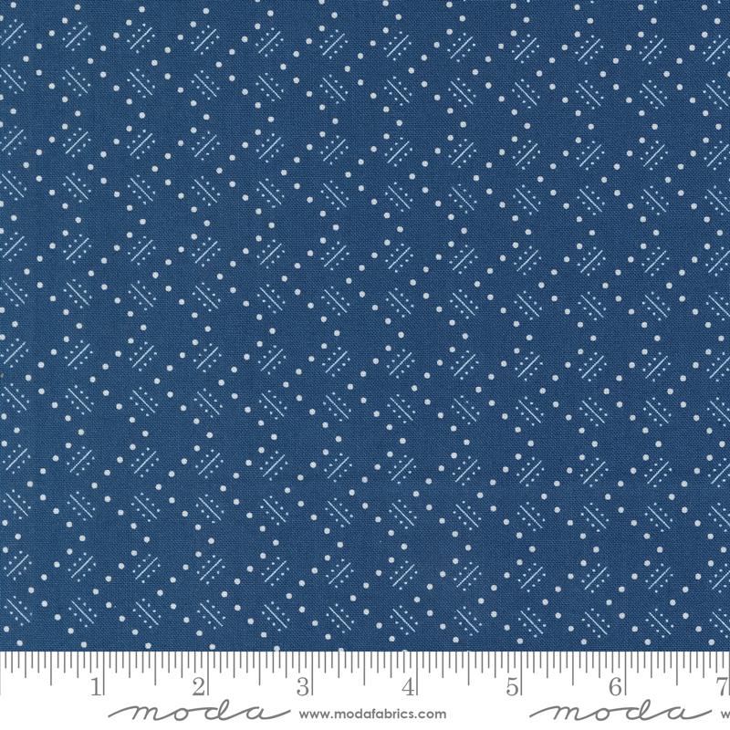 Time And Again Zigzag - Indigo - Quilt Fabric