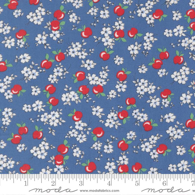 30s Playtime 2025 Apple Bluebell - Quilt Fabric