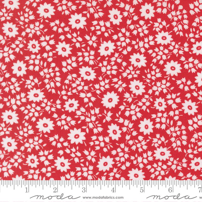 30s Playtime 2025 Posy Scarlet - Quilt Fabric