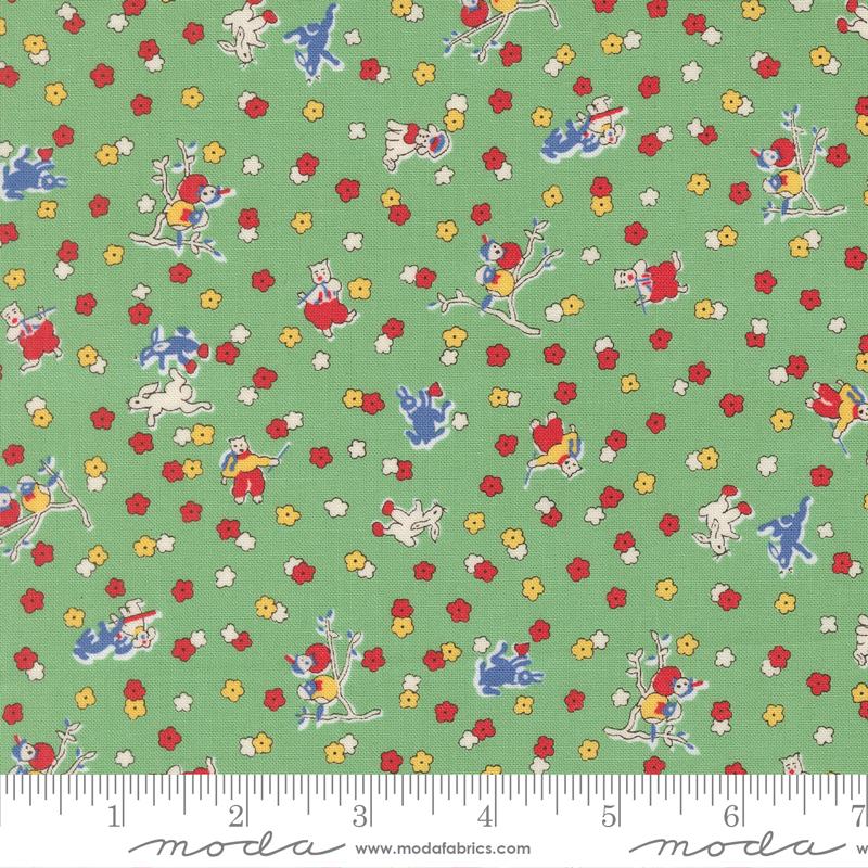 30s Playtime 2025 Animals Aloe - Quilt Fabric