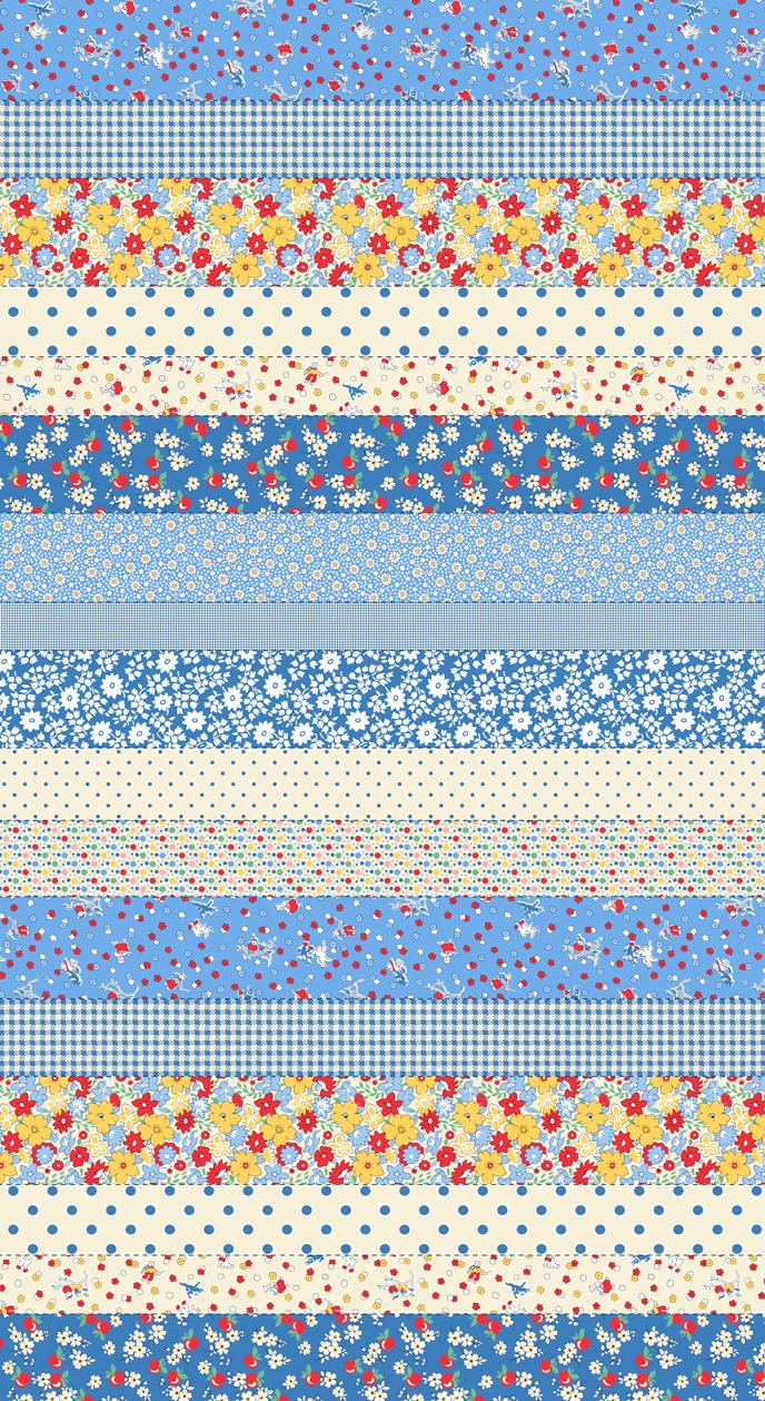 30s Playtime 2025 Bluebell - Quilt Fabric