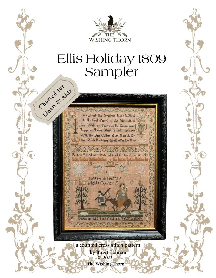 Ellis Holiday Sampler 1809 - Cross Stitch Pattern