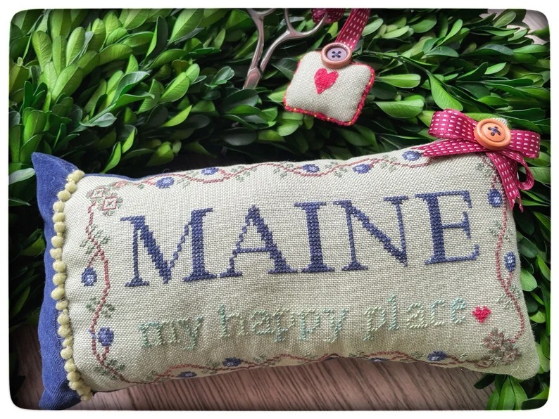 Maine My Happy Place - Cross Stitch Pattern
