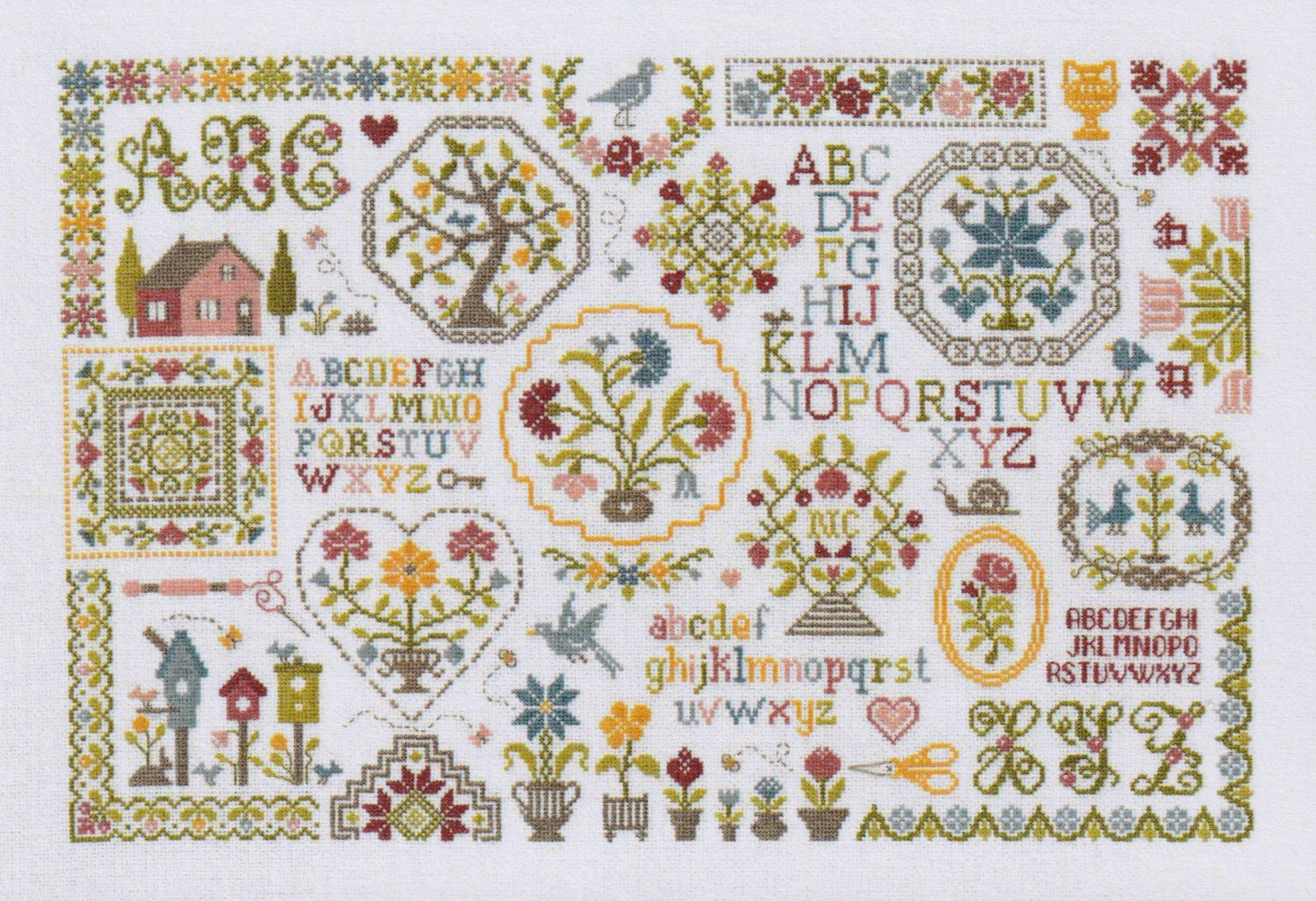 Sampler Aux Medaillons - Cross Stitch Pattern