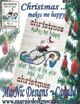 Christmas Makes Me Happy - Cross Stitch Pattern