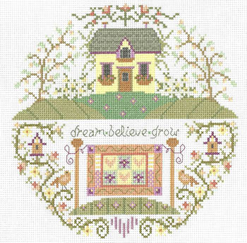 Blossom Quilt Cottage - Cross Stitch Pattern