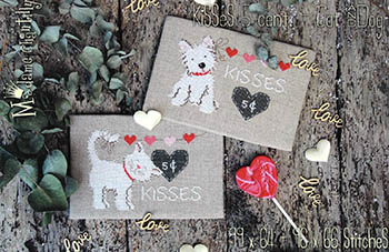 Kisses 5 Cent - Cat And Dog - Cross Stitch Pattern