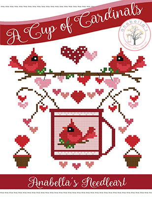 Cup Of Cardinals - Cross Stitch Pattern