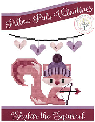 Skylar The Squirrel - Valentines Cross Stitch Pattern