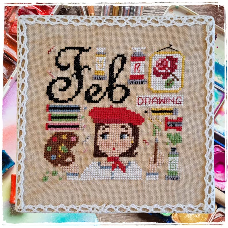 February - Cross Stitch Pattern