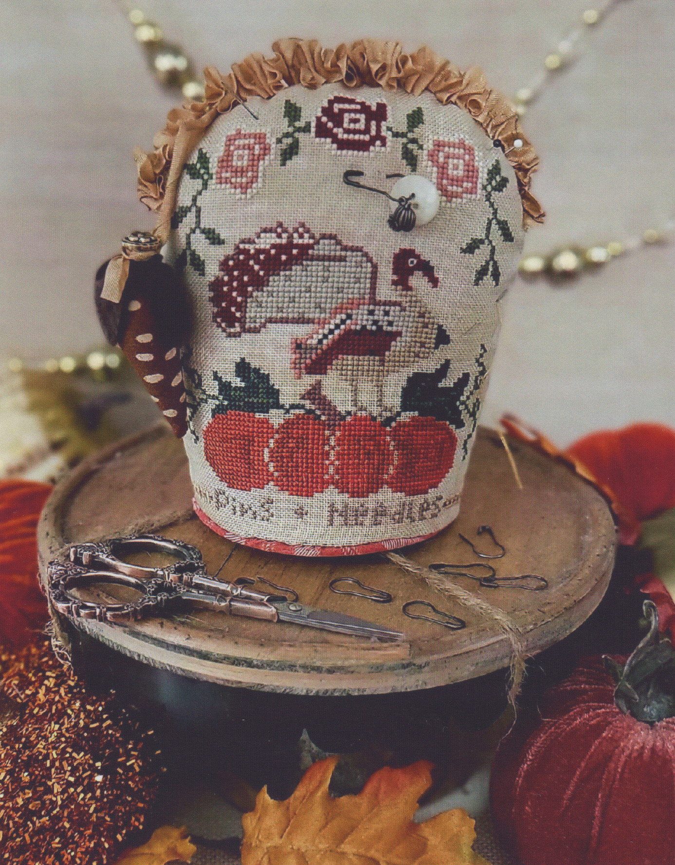 Turkey Pin Keep - Cross Stitch Pattern