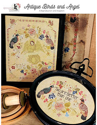 Antique Birds And Angel - Cross Stitch Pattern