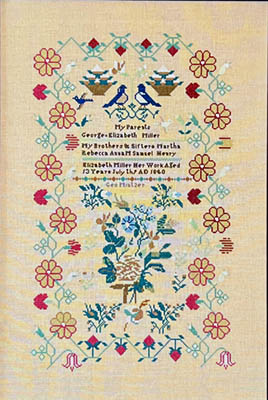 Elizabeth Miller 1840 - Cross Stitch Pattern