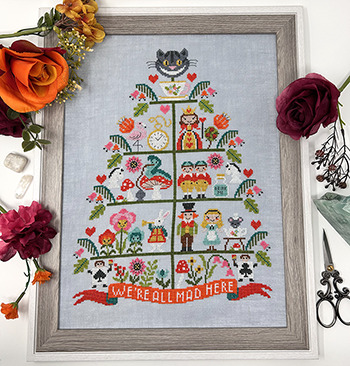 Alice In Wonderland Tree - Cross Stitch Pattern