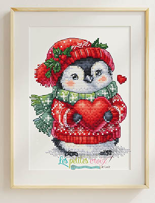 Love Penguin - Valentines Cross Stitch Pattern