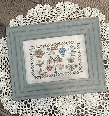 Little Dutch Red Flower Sampler - Cross Stitch Pattern