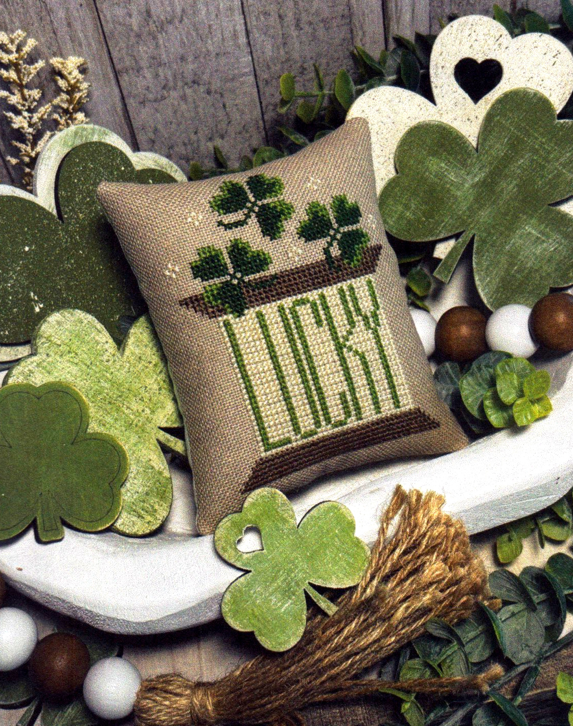 Lucky Clover Spool - Cross Stitch Pattern