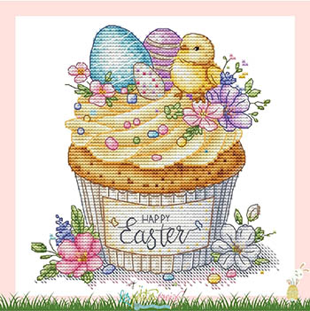 Easter Cupcake - Cross Stitch Pattern