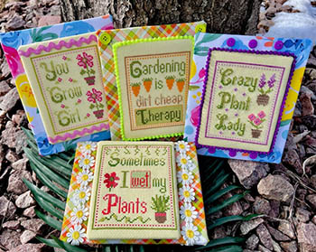 Green Thumb 4-Pack - Cross Stitch Pattern