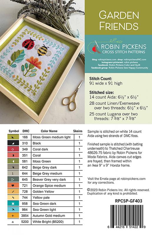 Garden Friends - Cross Stitch Pattern